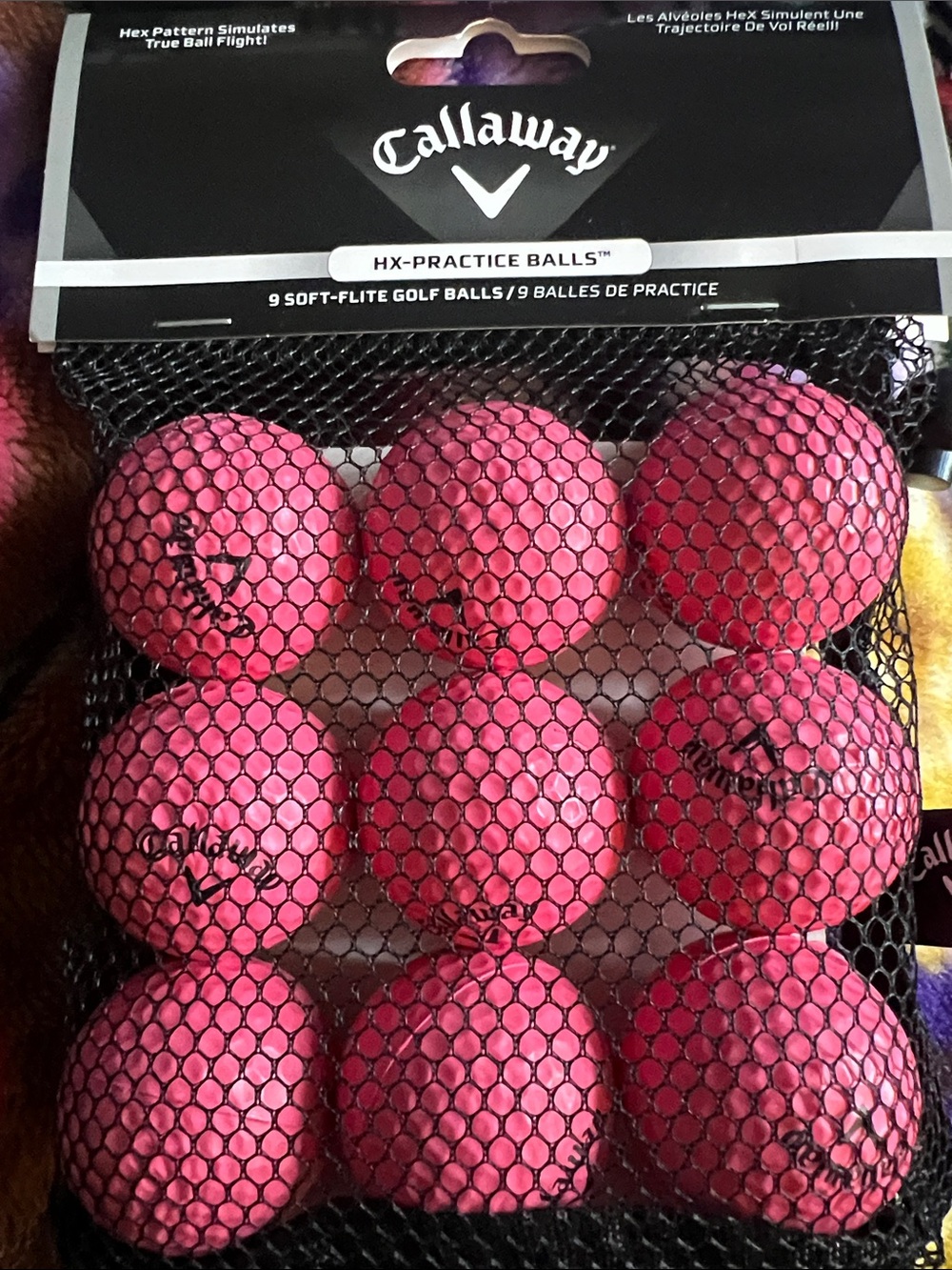 CALLAWAY Urethane Practice Golf Balls/ Diameter 1.7”/ Pack of 9/Pink NWT